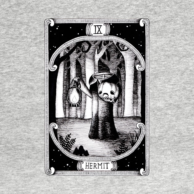 The Hermit tarot card by Marcies Art Place